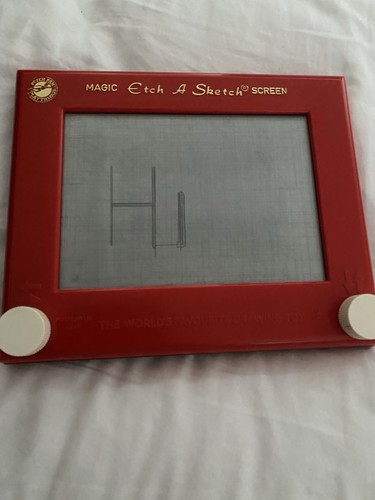 Etch sketch screen red - etch-a-sketch,